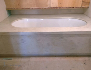 Накладка и панель из искусственного камня для ванной